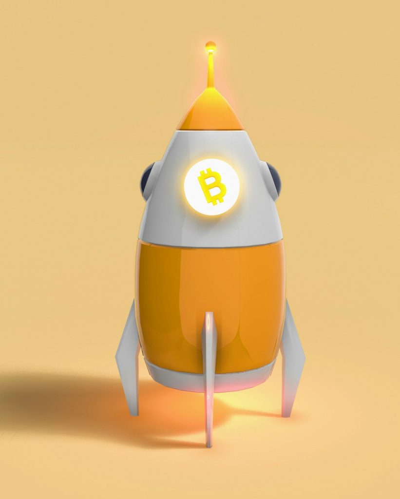 a-yellow-and-white-rocket-with-a-dollar-sign-on-it-rvhiqg9ttoe 3D render of Bitcoin rocket. You can buy the transparent background version here: https://payhip.com/b/9CkW1